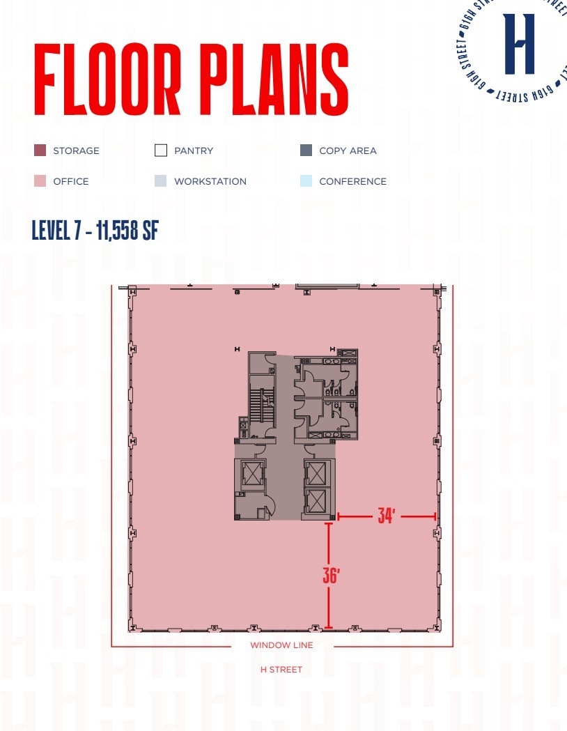 701 7th St NW, Washington, DC en alquiler Plano de la planta- Imagen 1 de 1