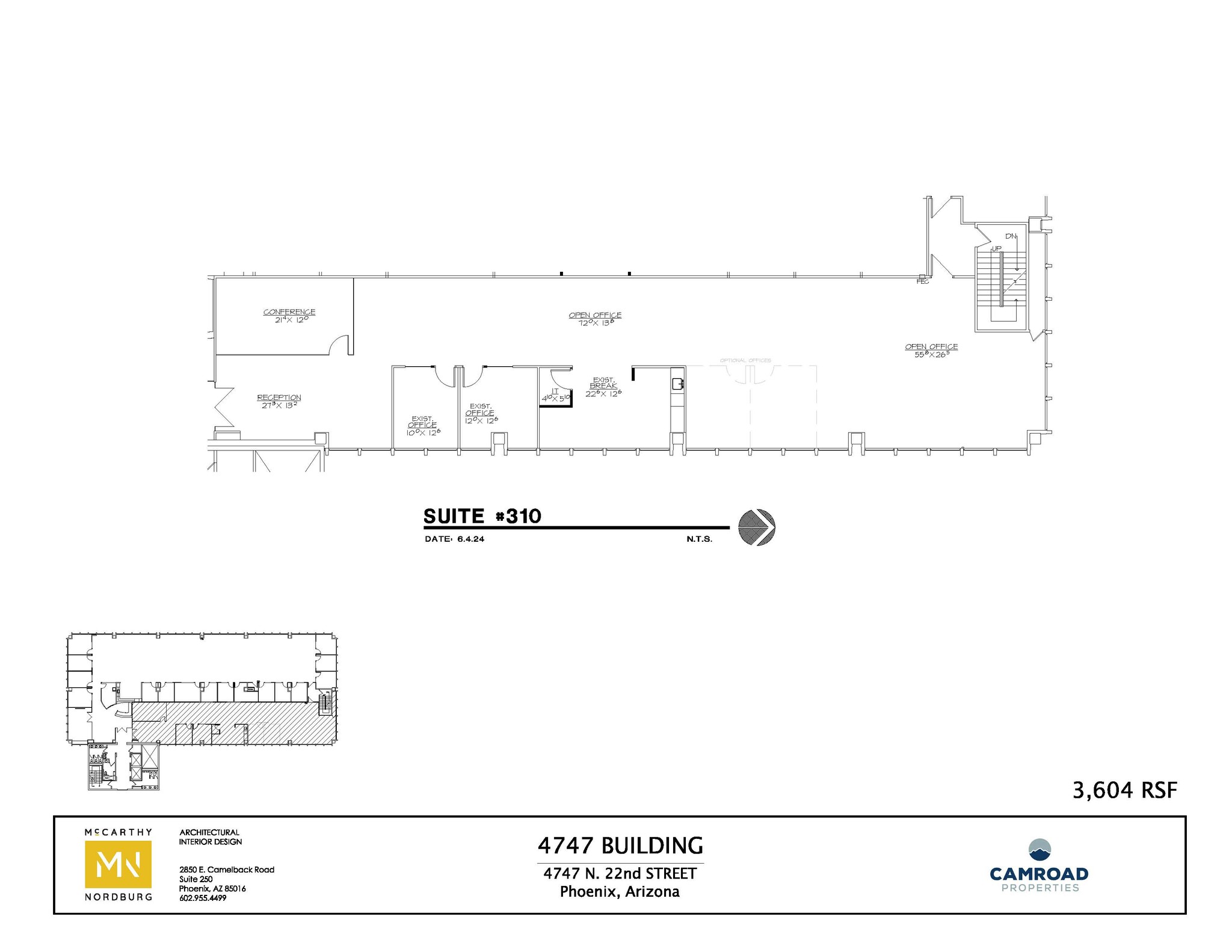 4747 N 22nd St, Phoenix, AZ en alquiler Plano de la planta- Imagen 1 de 4