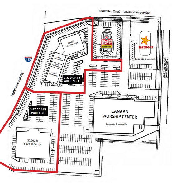 Bannister Square Redevelopment cartera de 3 inmuebles en venta en LoopNet.es - Plano del sitio - Imagen 2 de 8