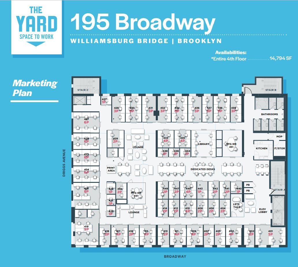 183-195 Broadway, Brooklyn, NY en alquiler Plano de la planta- Imagen 1 de 1