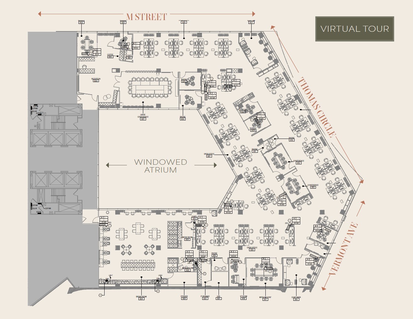 1 Thomas Cir NW, Washington, DC en alquiler Plano de la planta- Imagen 1 de 16