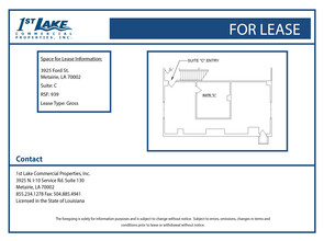 3925 Ford St, Metairie, LA en alquiler Plano de la planta- Imagen 1 de 1