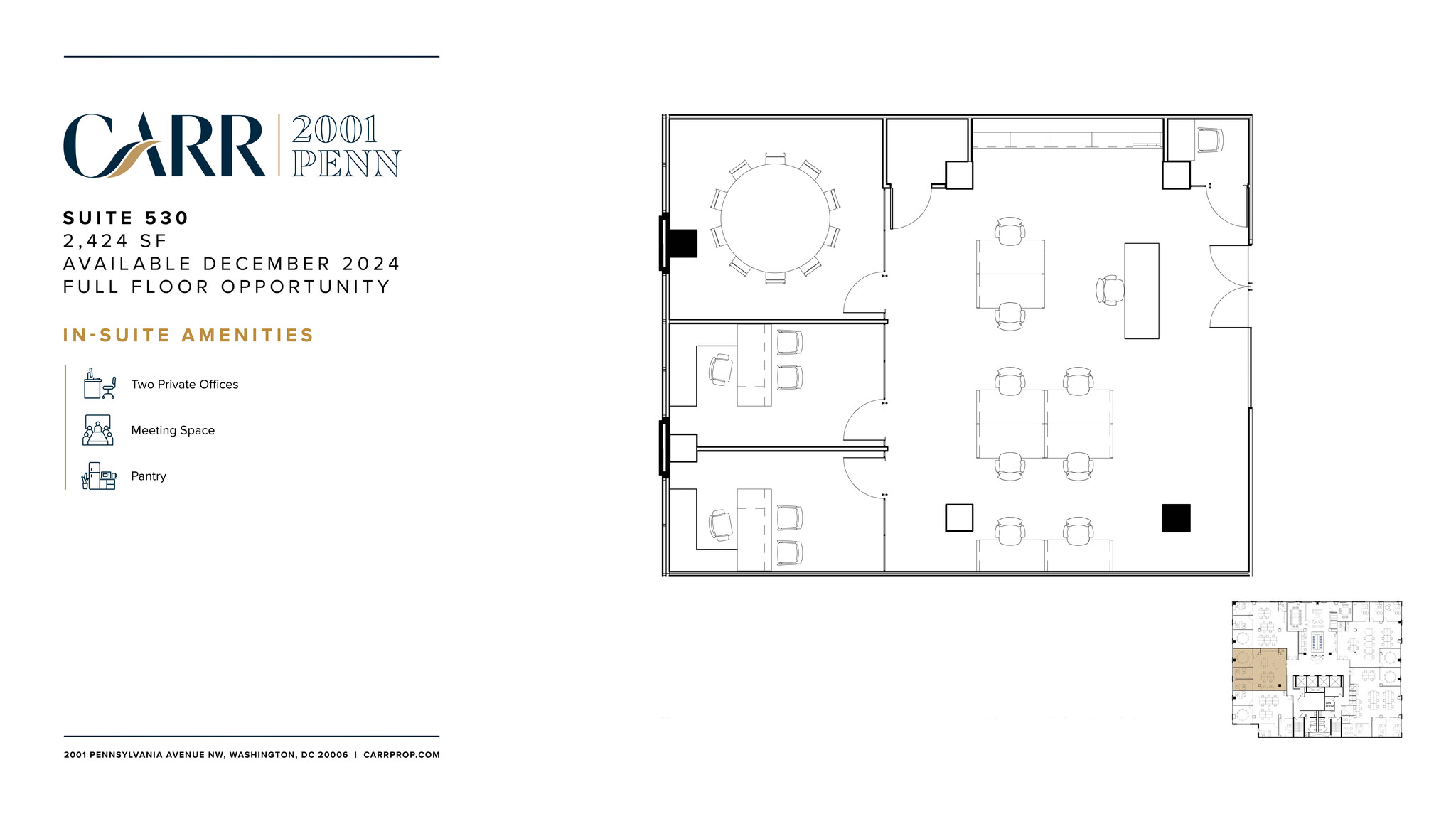 2001 Pennsylvania Ave NW, Washington, DC en alquiler Plano de la planta- Imagen 1 de 2