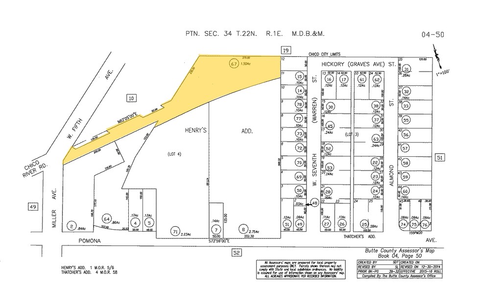 650 Hickory St, Chico, CA en venta - Plano de solar - Imagen 3 de 3