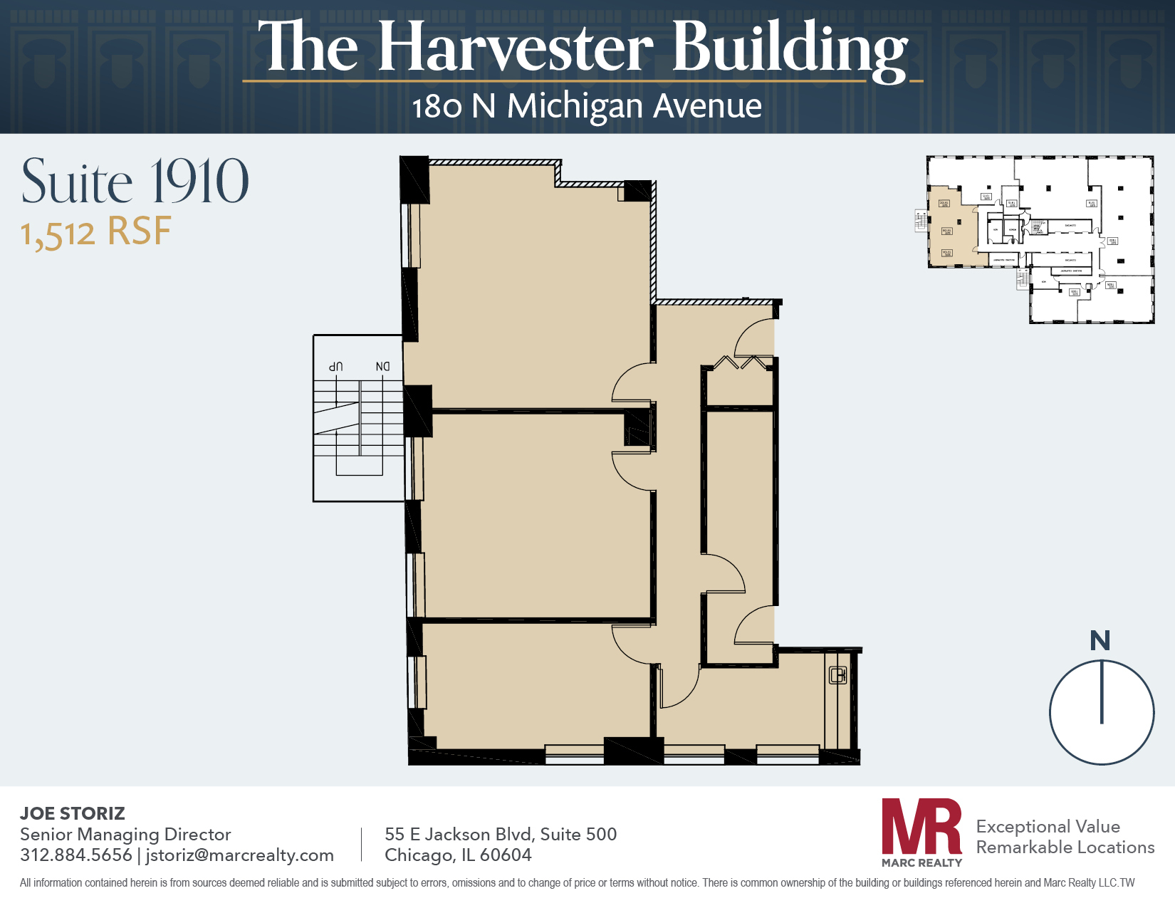 180 N Michigan Ave, Chicago, IL en alquiler Plano de la planta- Imagen 1 de 6