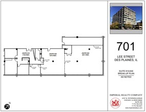 701 Lee St, Des Plaines, IL en alquiler Plano de la planta- Imagen 1 de 1