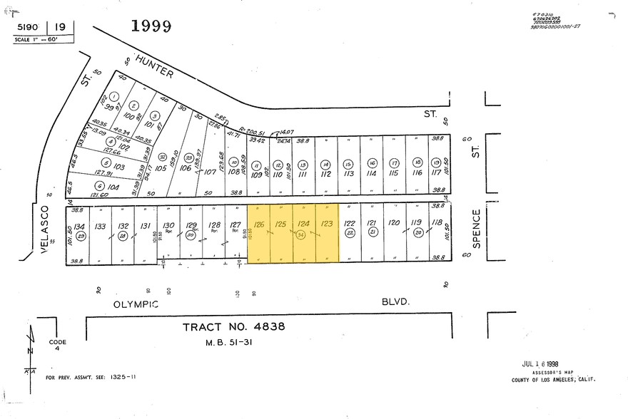 3431-3443 E Olympic Blvd, Los Angeles, CA en venta - Plano de solar - Imagen 3 de 7