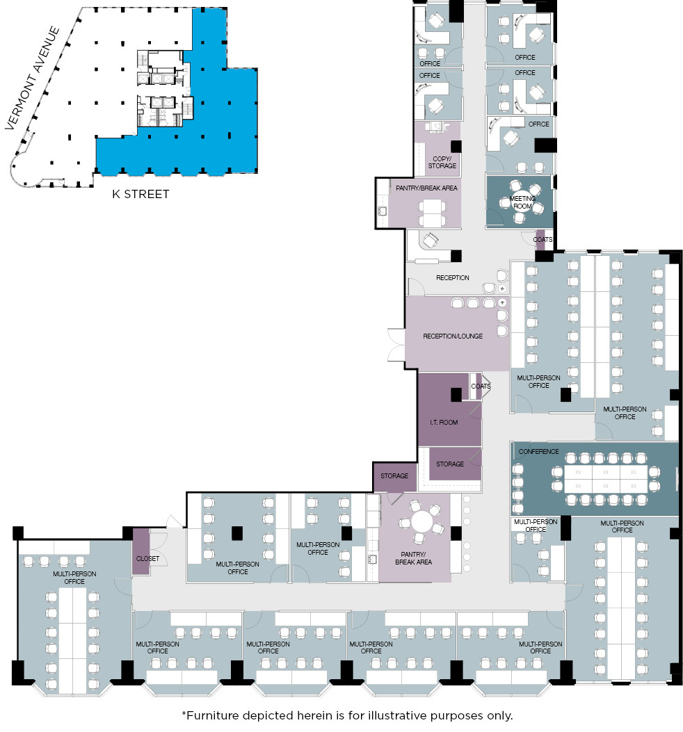 1425 K St NW, Washington, DC en alquiler Plano de la planta- Imagen 1 de 2