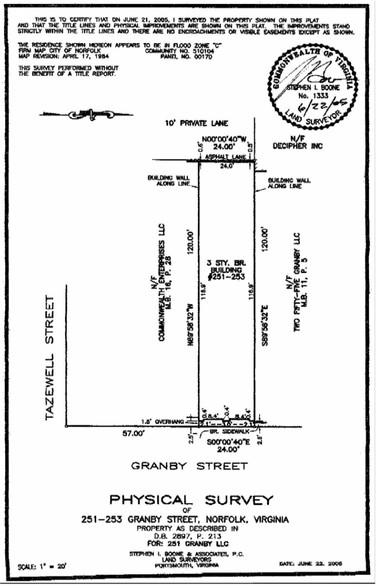 251 Granby St, Norfolk, VA en alquiler - Plano de solar - Imagen 3 de 3