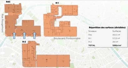 Local en 14-16 Boulevard Poissonnière, Paris en alquiler Plano de planta tipo- Imagen 2 de 2