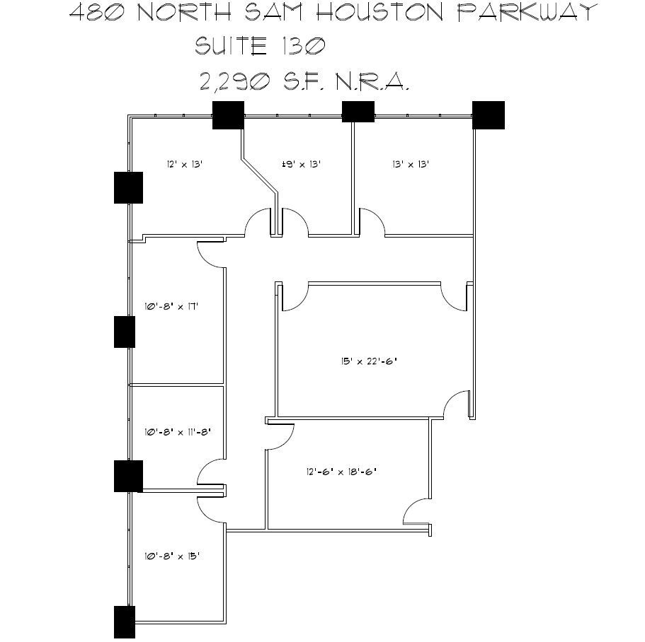 480 N Sam Houston Pky E, Houston, TX en alquiler Plano de la planta- Imagen 1 de 1