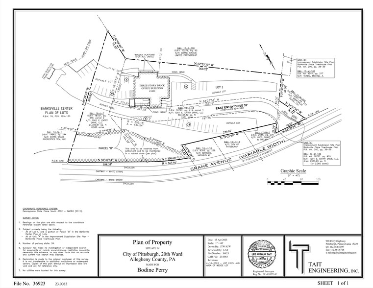 1001 E Entry Dr, Pittsburgh, PA en venta - Plano del sitio - Imagen 2 de 2