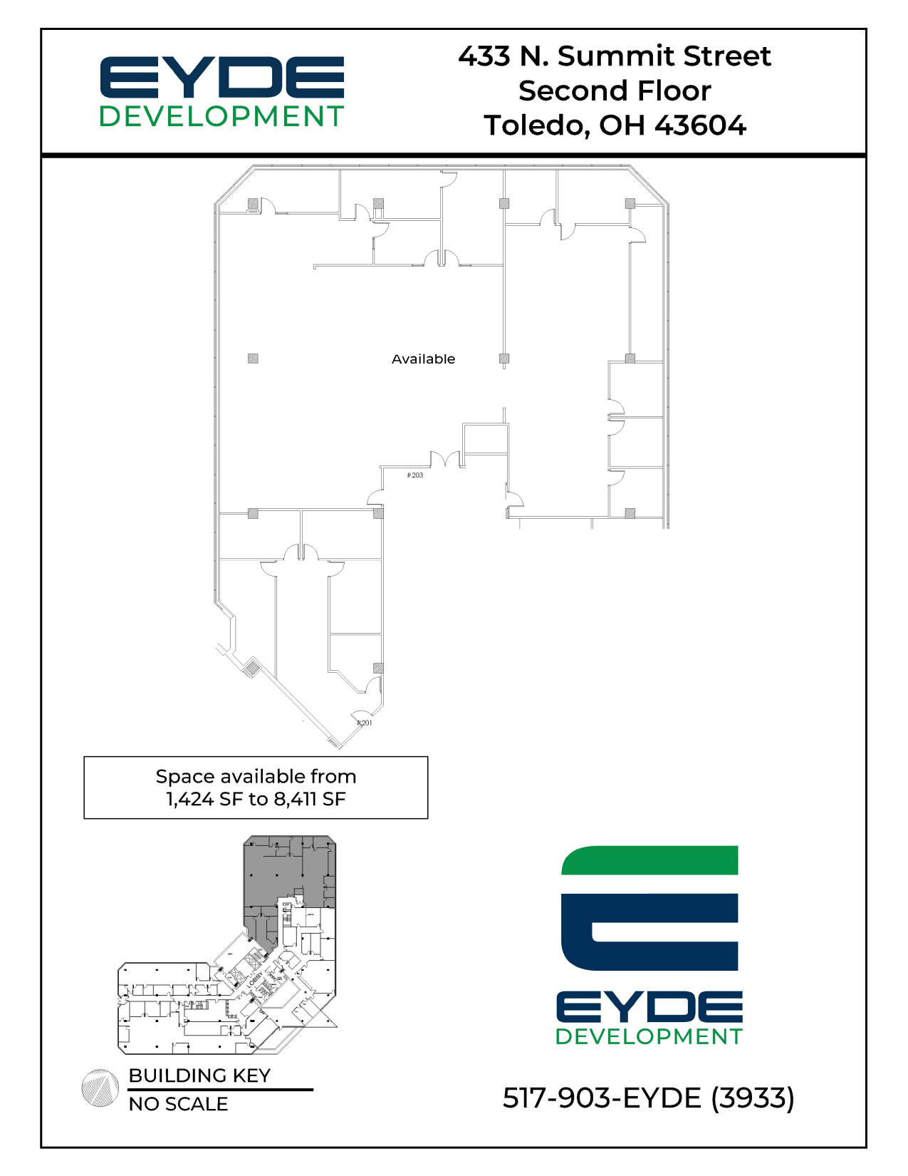 433 N Summit St, Toledo, OH en alquiler Plano de la planta- Imagen 1 de 1