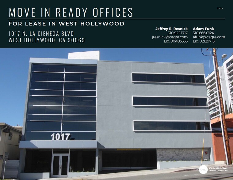 1017 N La Cienega Blvd, West Hollywood, CA en alquiler - Foto del edificio - Imagen 1 de 4