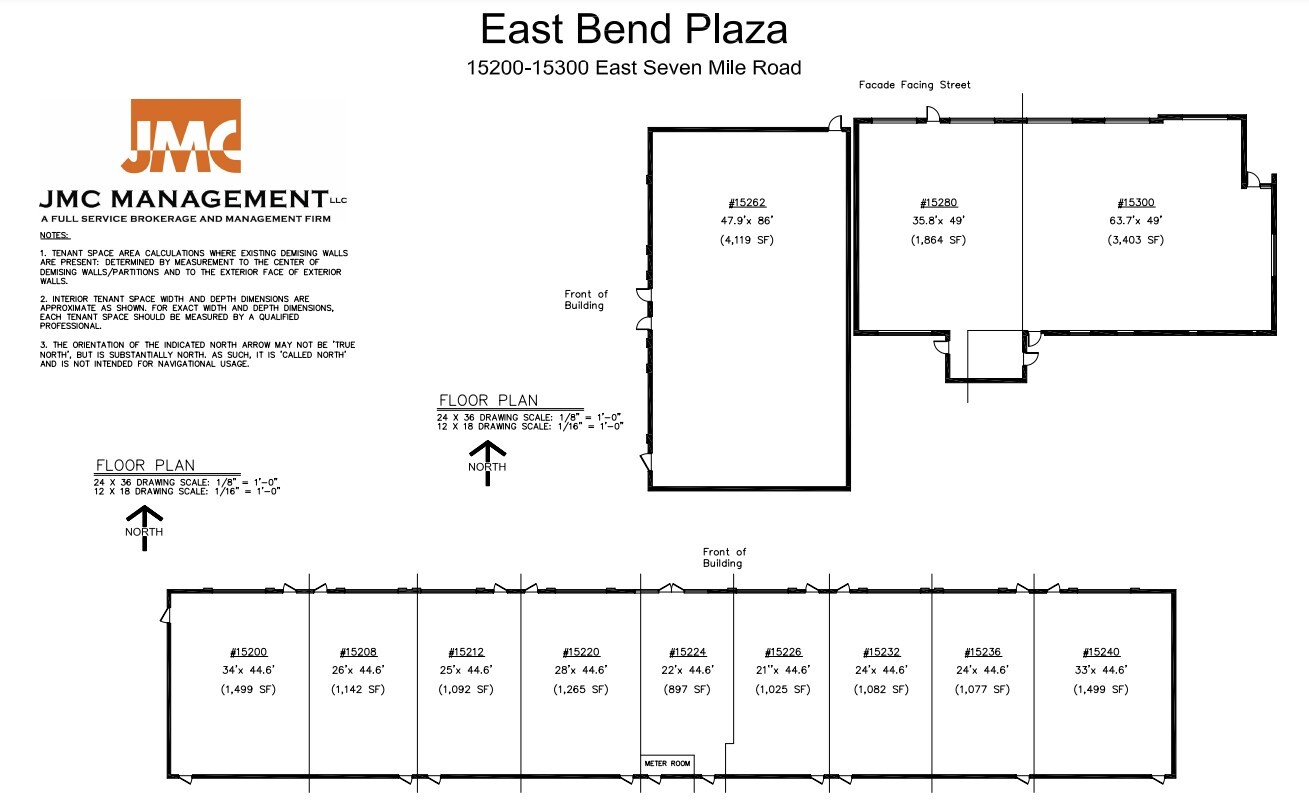 15200-15262 E Seven Mile Rd, Detroit, MI en alquiler Plano de la planta- Imagen 1 de 2