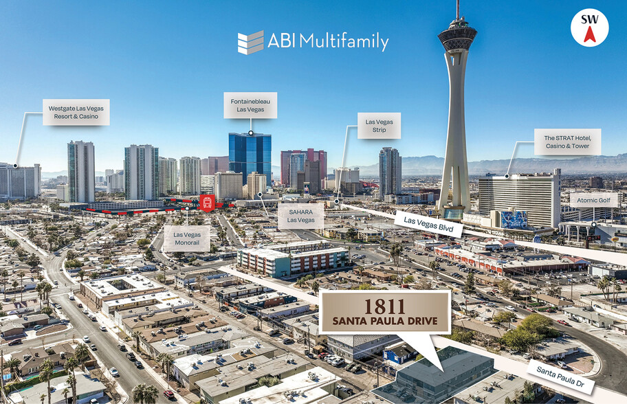 1811 Santa Paula Dr, Las Vegas, NV en venta - Vista aérea - Imagen 2 de 7