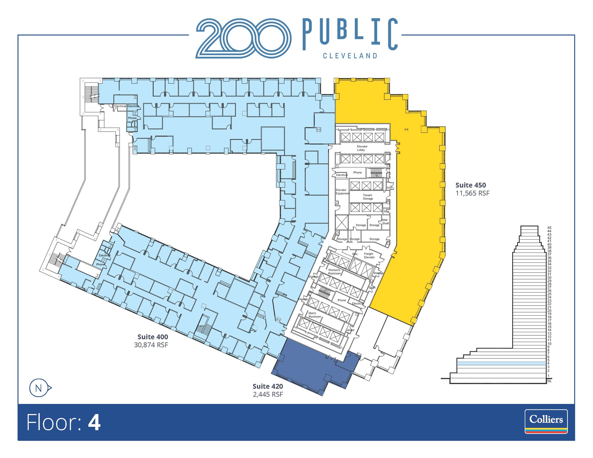 200 Public Sq, Cleveland, OH en alquiler Plano de la planta- Imagen 1 de 1