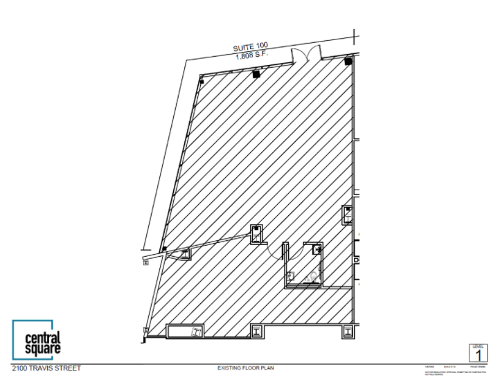 2100 Travis St, Houston, TX en alquiler Plano de la planta- Imagen 1 de 6