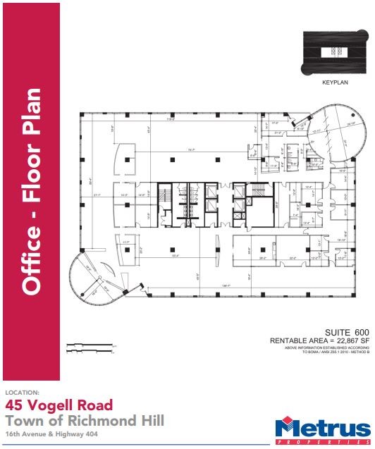 45 Vogell Rd, Richmond Hill, ON en alquiler Plano de la planta- Imagen 1 de 1