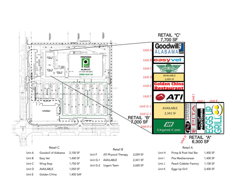 350 Hughes Rd, Madison, AL en alquiler - Plano del sitio - Imagen 2 de 4