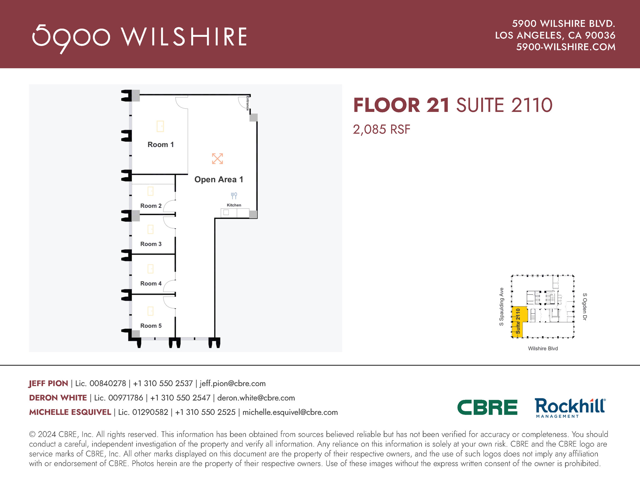 5900 Wilshire Blvd, Los Angeles, CA en alquiler Plano de la planta- Imagen 1 de 1