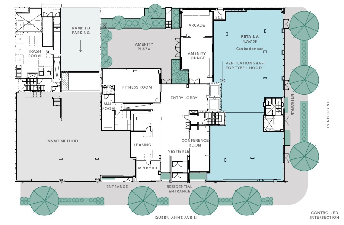 400 Queen Anne Ave N, Seattle, WA en alquiler Plano de la planta- Imagen 1 de 1