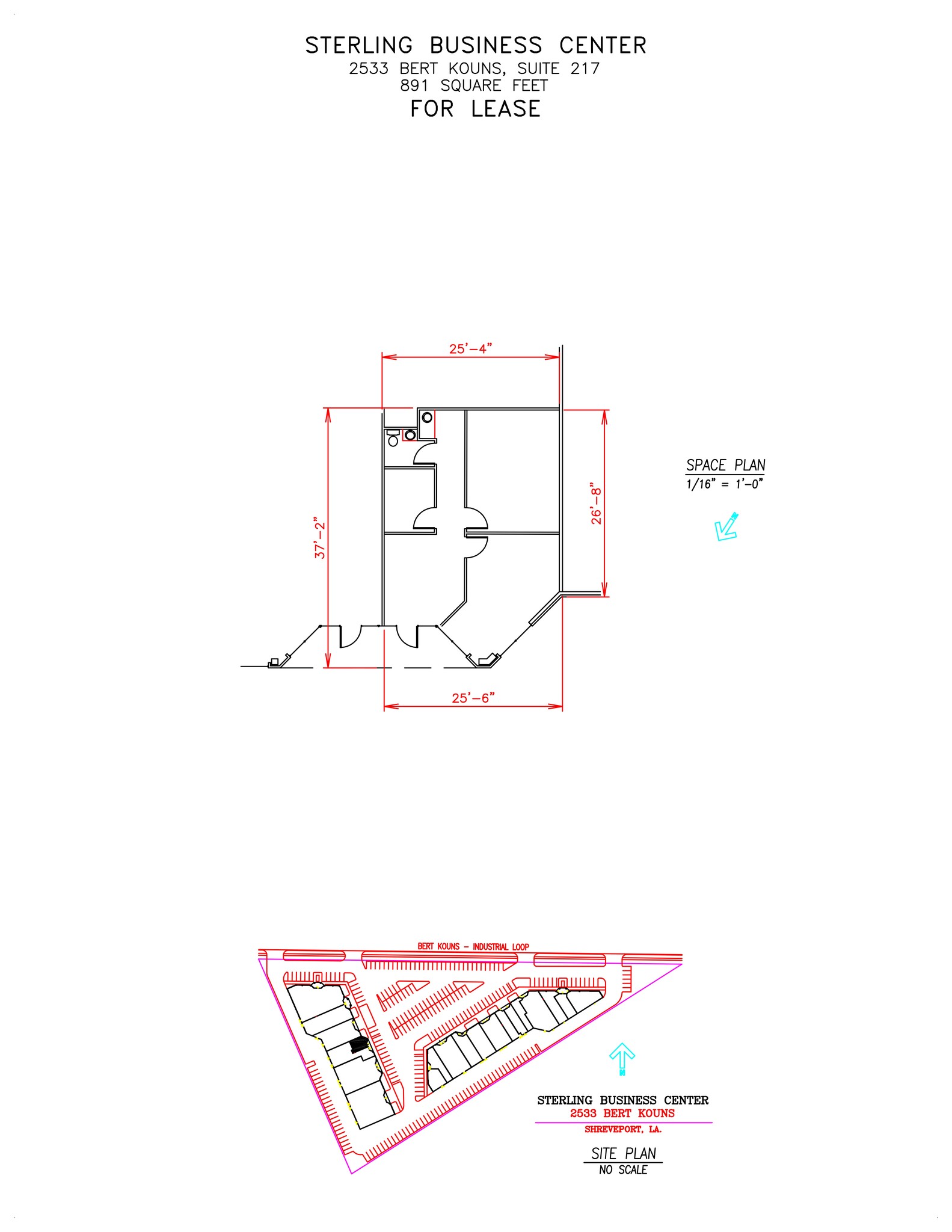 2533 Bert Kouns Industrial Loop, Shreveport, LA en alquiler Plano del sitio- Imagen 1 de 1