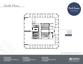 600 Anton Blvd, Costa Mesa, CA en alquiler Plano de la planta- Imagen 1 de 1