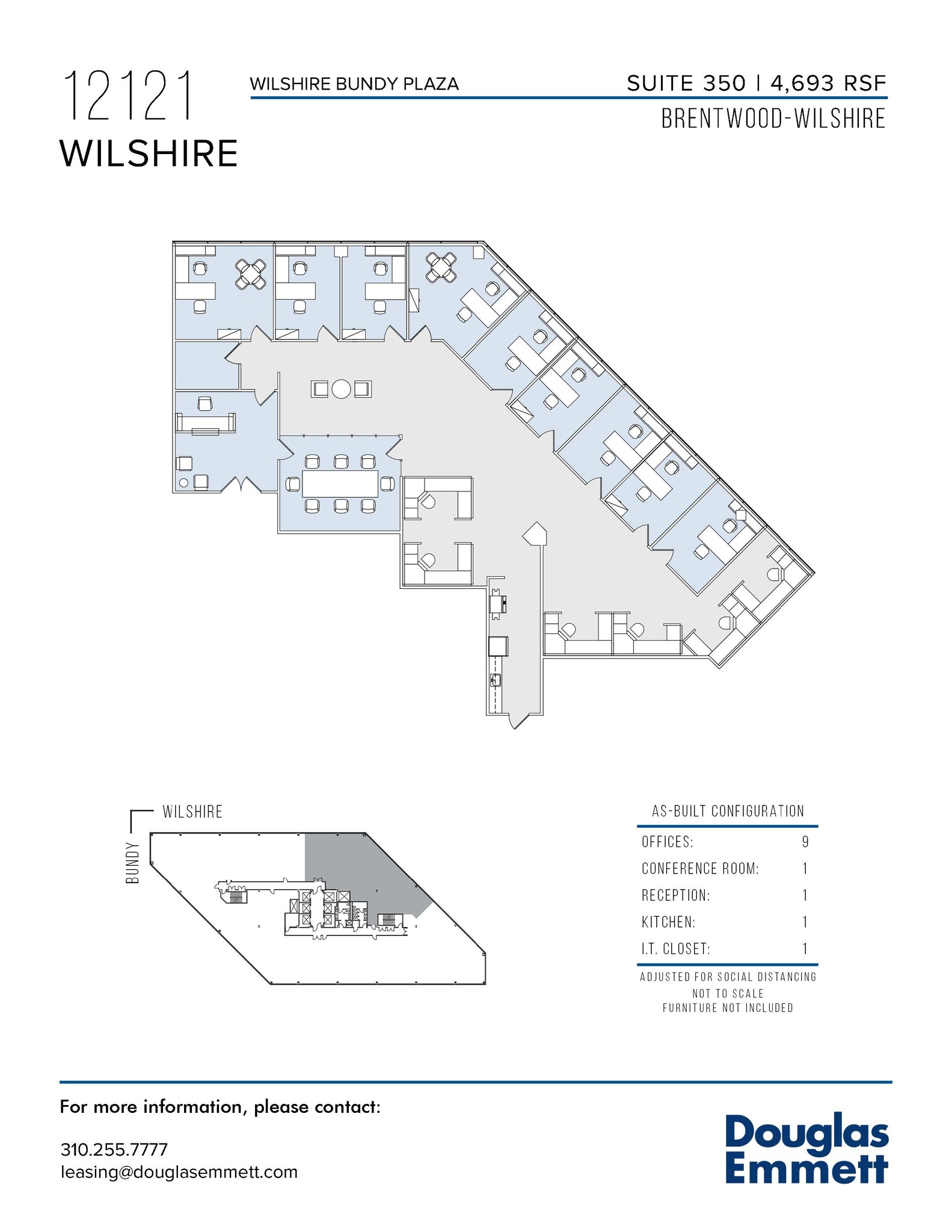 12121 Wilshire Blvd, Los Angeles, CA en alquiler Plano de la planta- Imagen 1 de 1