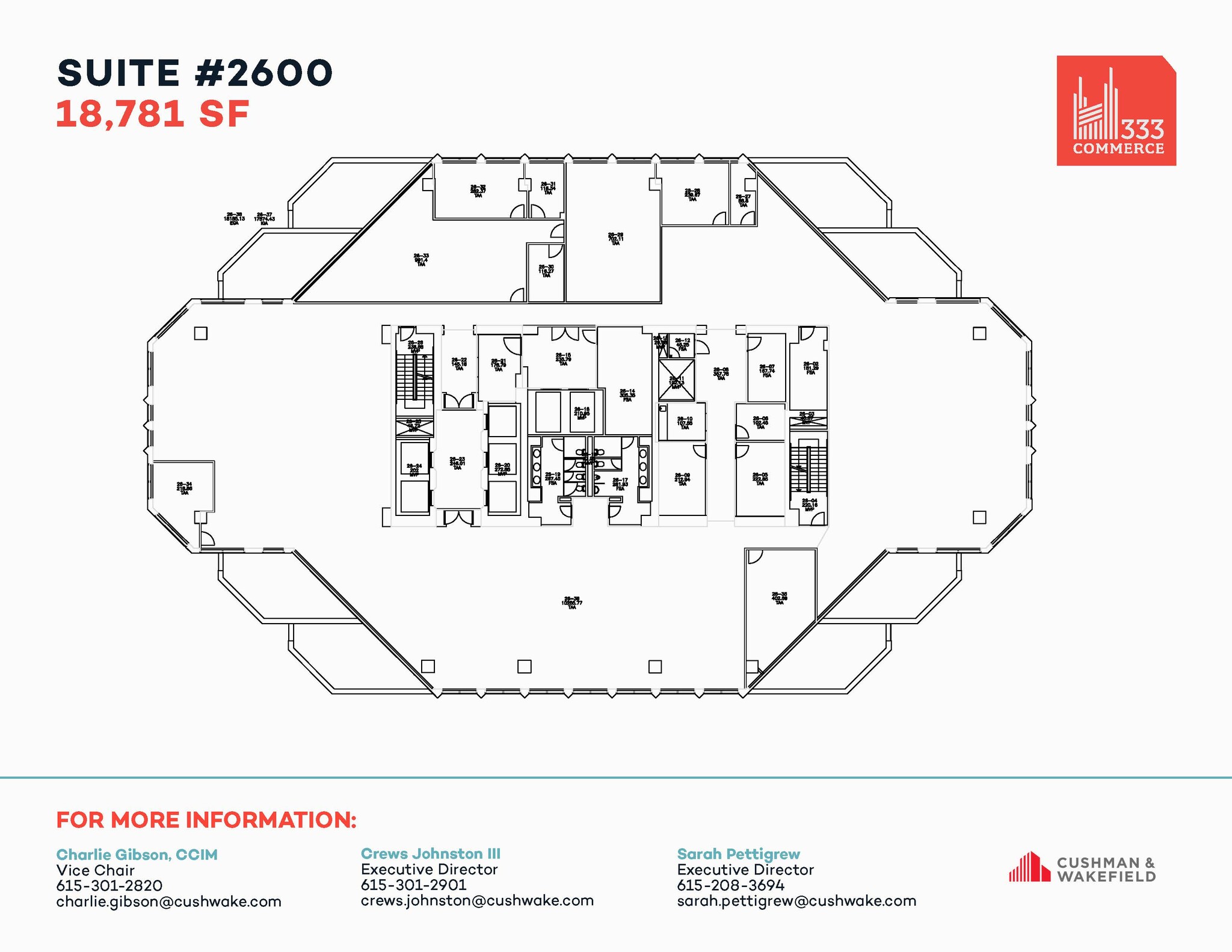 333 Commerce St, Nashville, TN en alquiler Plano de la planta- Imagen 1 de 1