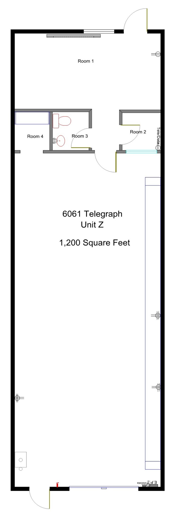 6051 Telegraph Rd, Toledo, OH en alquiler Plano de la planta- Imagen 1 de 2