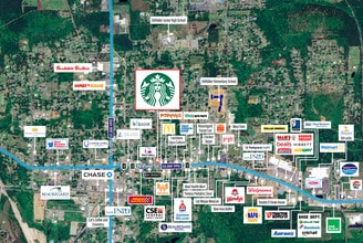 417 N Pine St, Deridder, LA - AÉREA vista de mapa - Image1