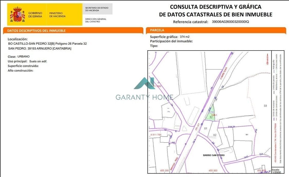 de Castillo, 32, Arnuero, Cantabria en venta - Plano del sitio - Imagen 3 de 3