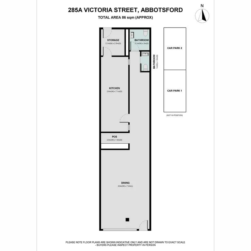 285-287 Victoria St, Abbotsford, VIC 3067 - Unidad 2 - - Plano de la planta - Image 1 of 2