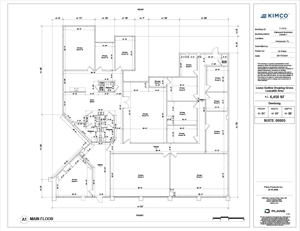 1 Oakwood Blvd, Hollywood, FL en alquiler Plano de la planta- Imagen 1 de 1