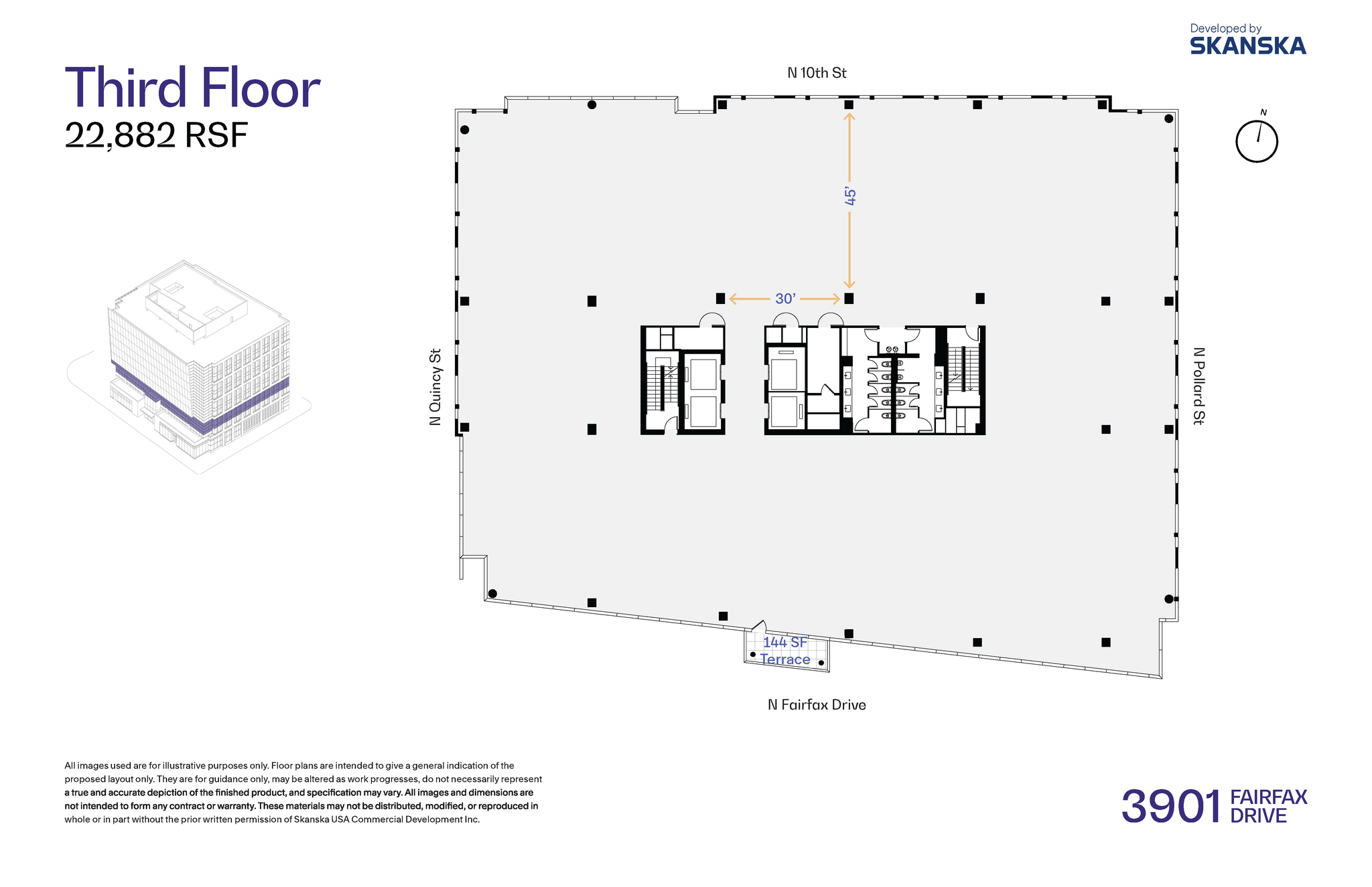 3901 N Fairfax Dr, Arlington, VA en alquiler Plano de la planta- Imagen 1 de 4