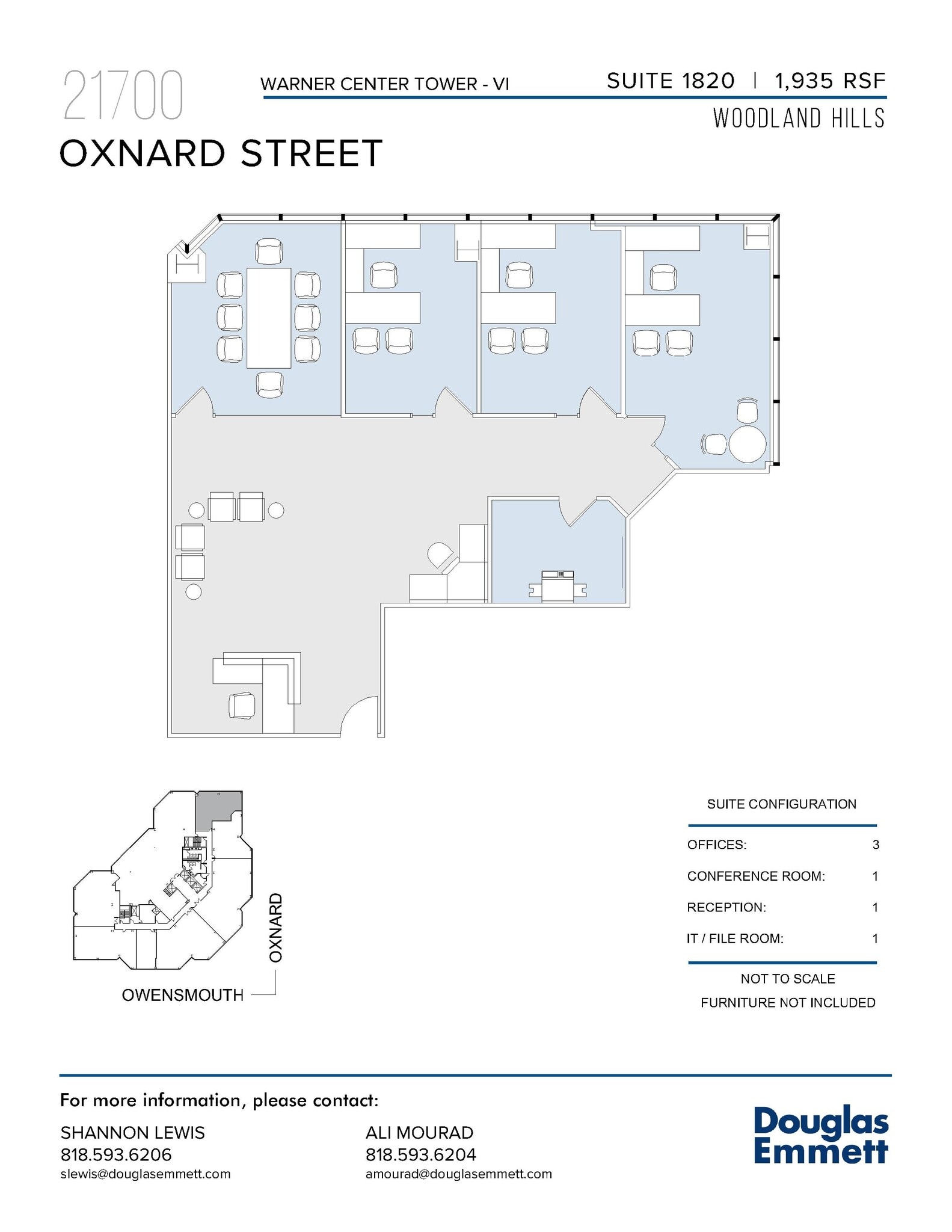 21700 Oxnard St, Woodland Hills, CA en alquiler Plano de la planta- Imagen 1 de 1