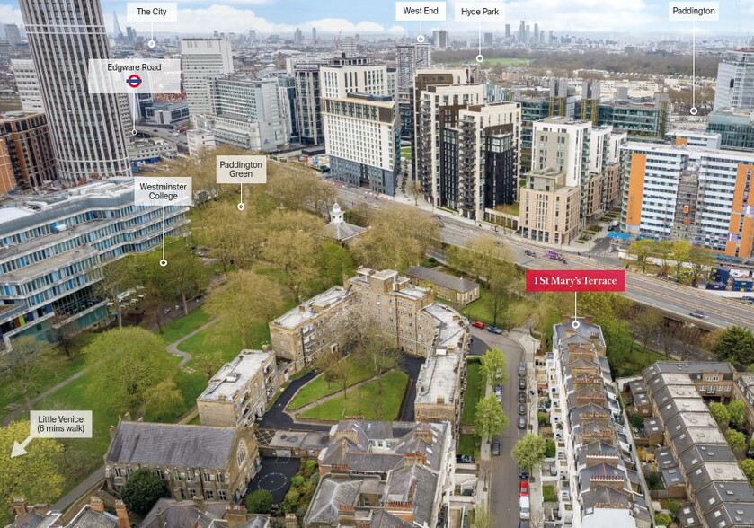 1 St. Marys Ter, London en venta - Vista aérea - Imagen 3 de 3