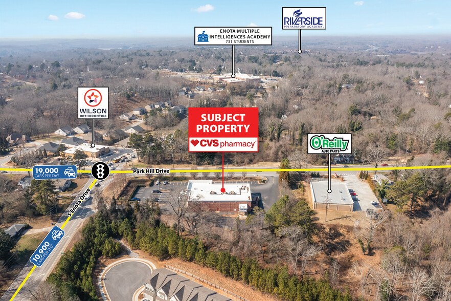 1400 Park Hill Dr, Gainesville, GA en venta - Vista aérea - Imagen 3 de 3