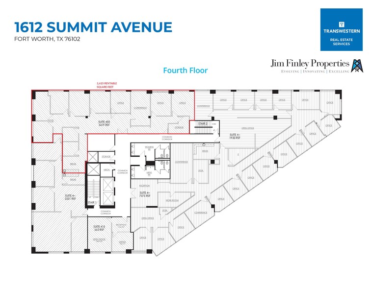 1612 Summit Ave, Fort Worth, TX en alquiler - Plano de la planta - Imagen 3 de 20