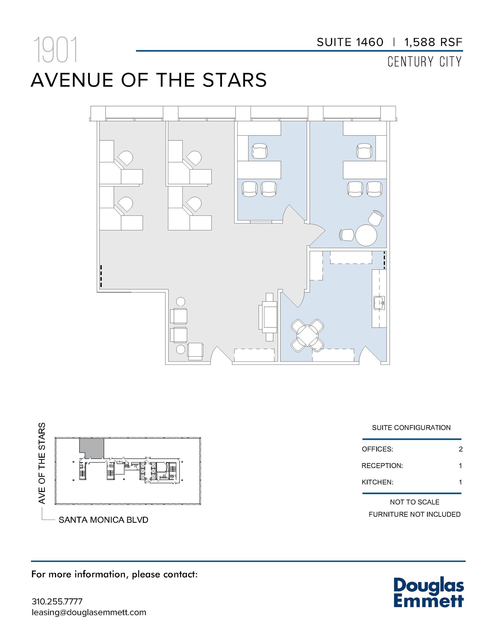 1901 Avenue of the Stars, Los Angeles, CA en alquiler Plano de la planta- Imagen 1 de 1