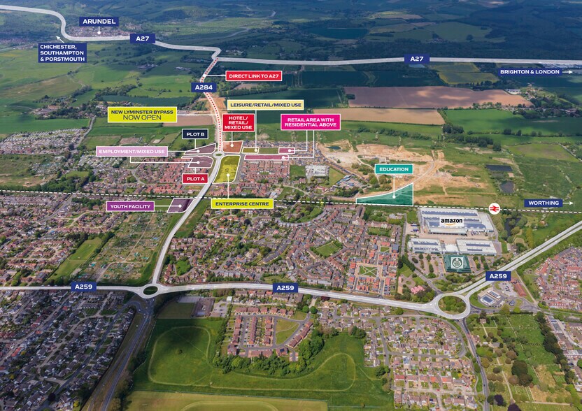 Toddington Ln, Littlehampton en venta - Vista aérea - Imagen 2 de 2