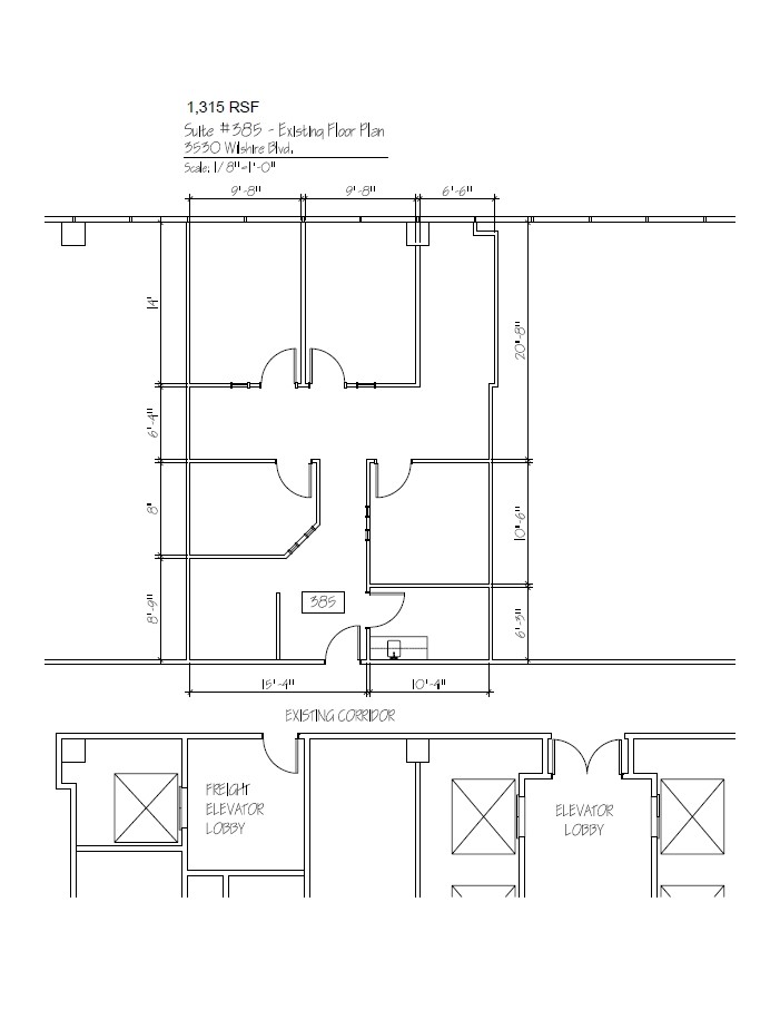 3530 Wilshire Blvd, Los Angeles, CA en alquiler Plano de la planta- Imagen 1 de 1