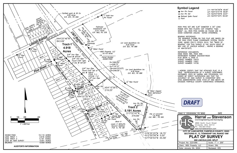 608 Lincoln Ave, Lancaster, OH en alquiler - Plano del sitio - Imagen 1 de 2