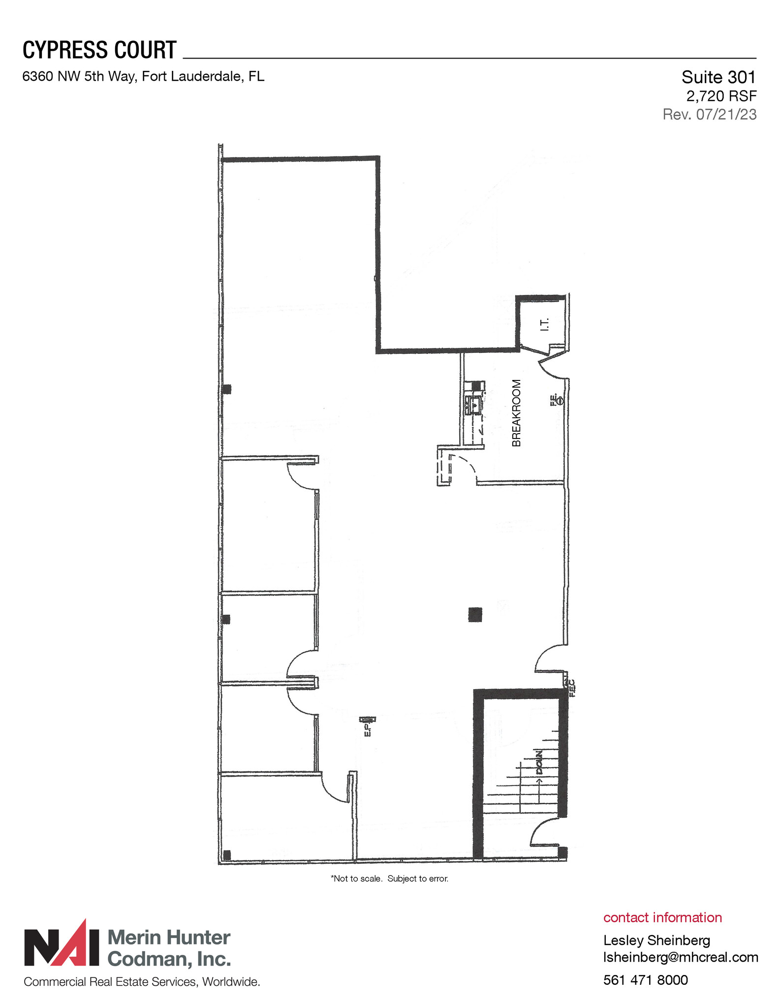 6360 NW 5th Way, Fort Lauderdale, FL en alquiler Plano de la planta- Imagen 1 de 1