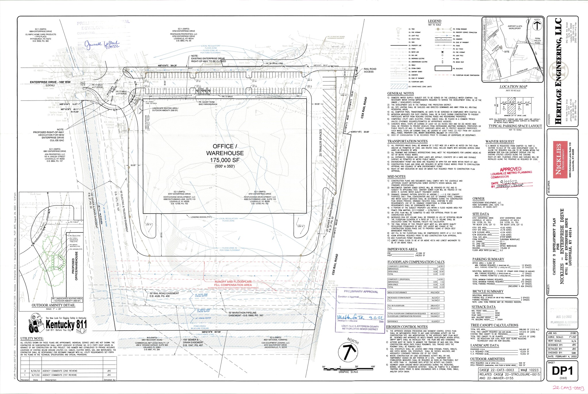 6707 Enterprise Dr, Louisville, KY en alquiler Plano del sitio- Imagen 1 de 3