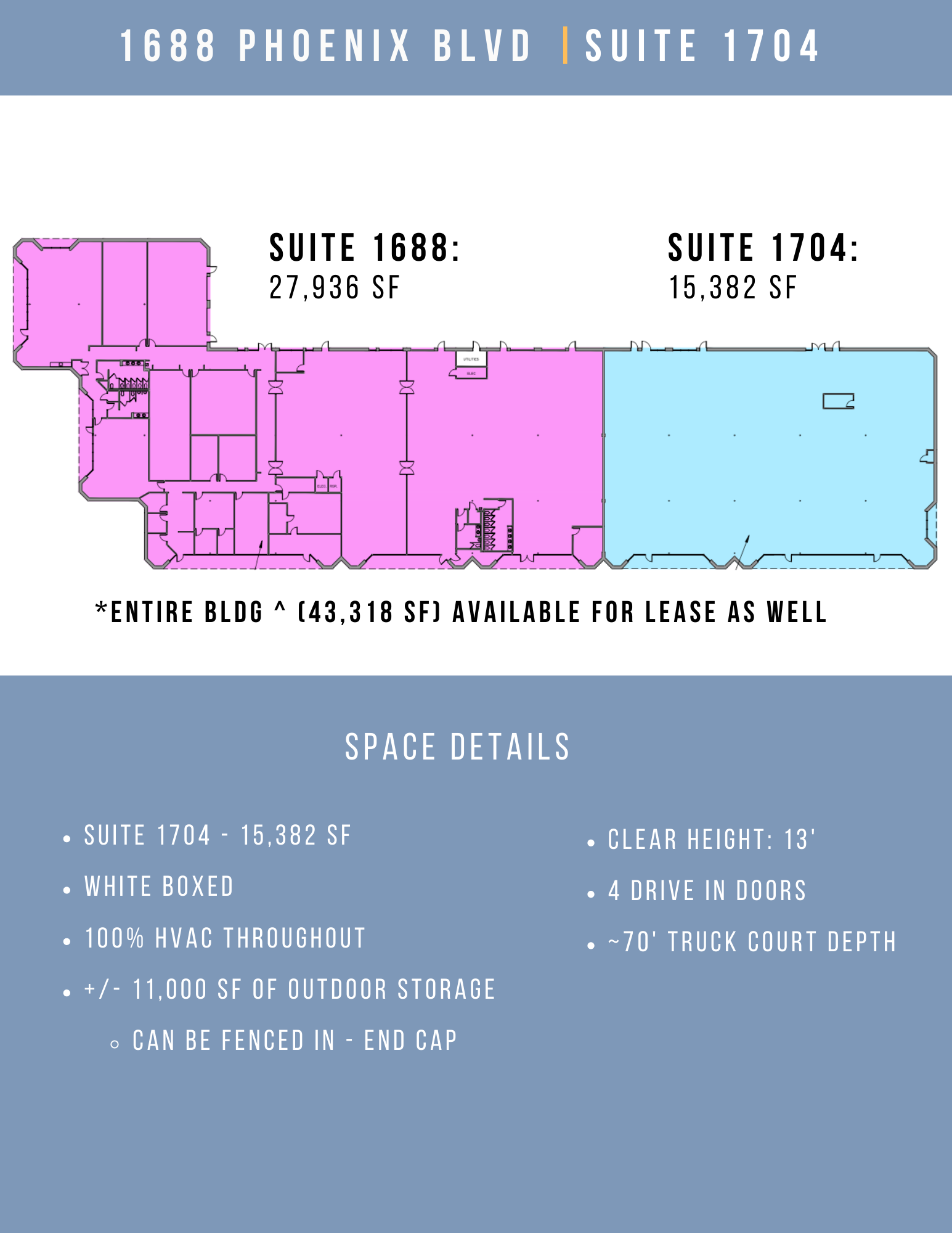 1688 Phoenix Pky, College Park, GA en alquiler Plano de la planta- Imagen 1 de 1