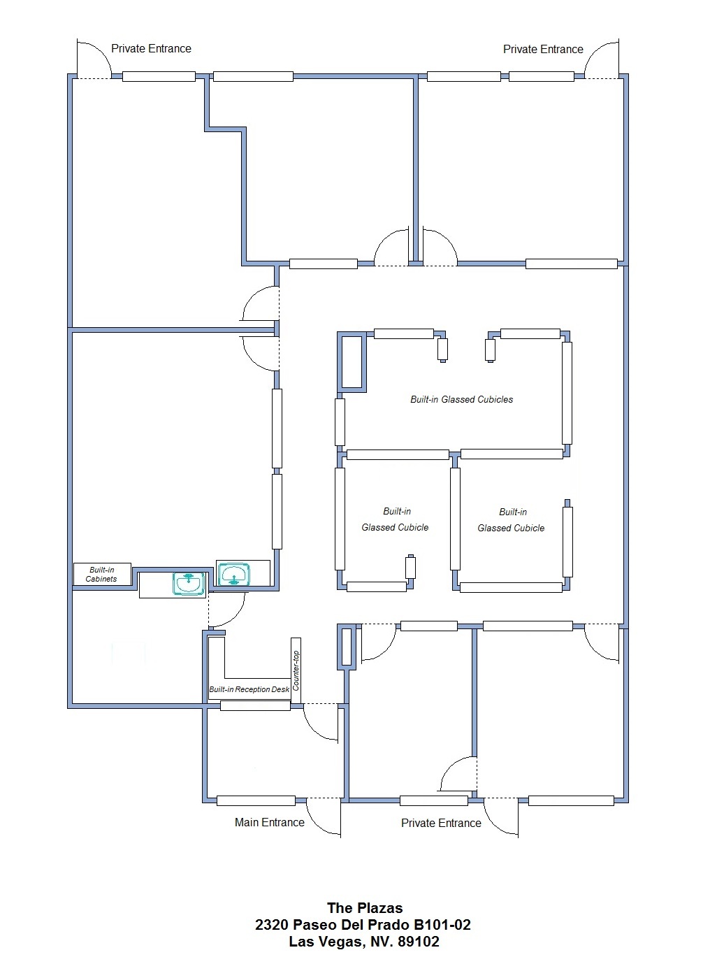 2310 Paseo Del Prado, Las Vegas, NV en alquiler Plano de la planta- Imagen 1 de 1