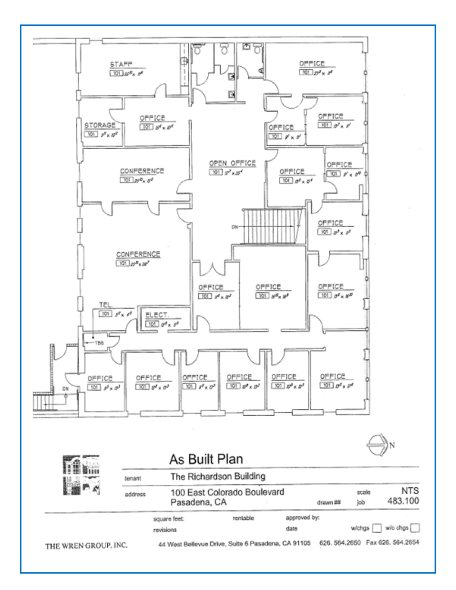 96-104 E Colorado Blvd, Pasadena, CA en alquiler Plano del sitio- Imagen 1 de 1