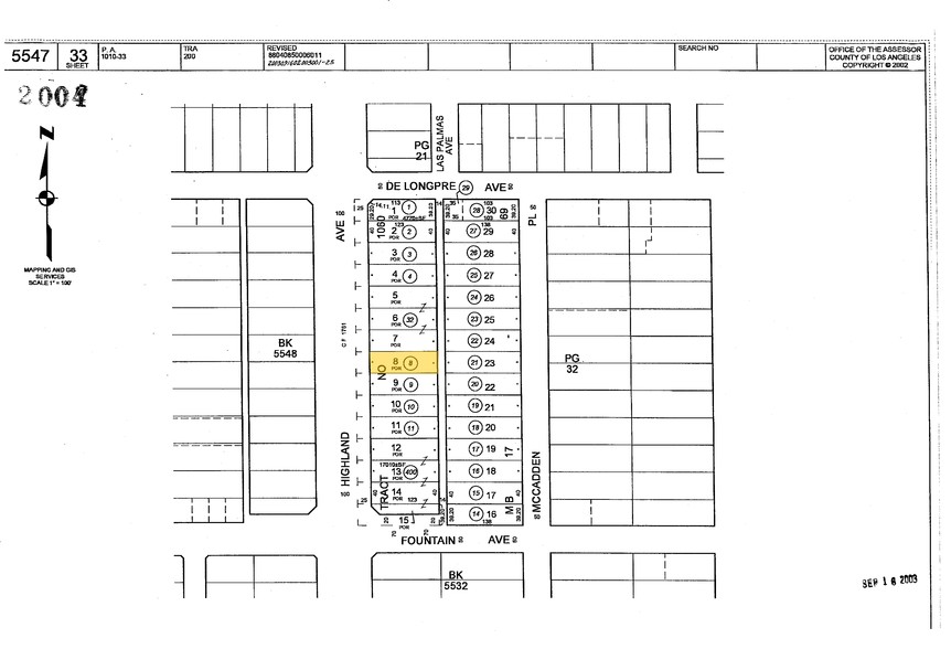 1330 N Highland Ave, Los Angeles, CA en venta - Plano de solar - Imagen 2 de 4